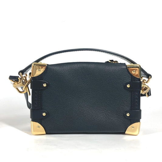 LOUIS VUITTON Handbag M23817 Leather , Grained Calf Leather black Clutch bag pouch Side Trunk PM Women