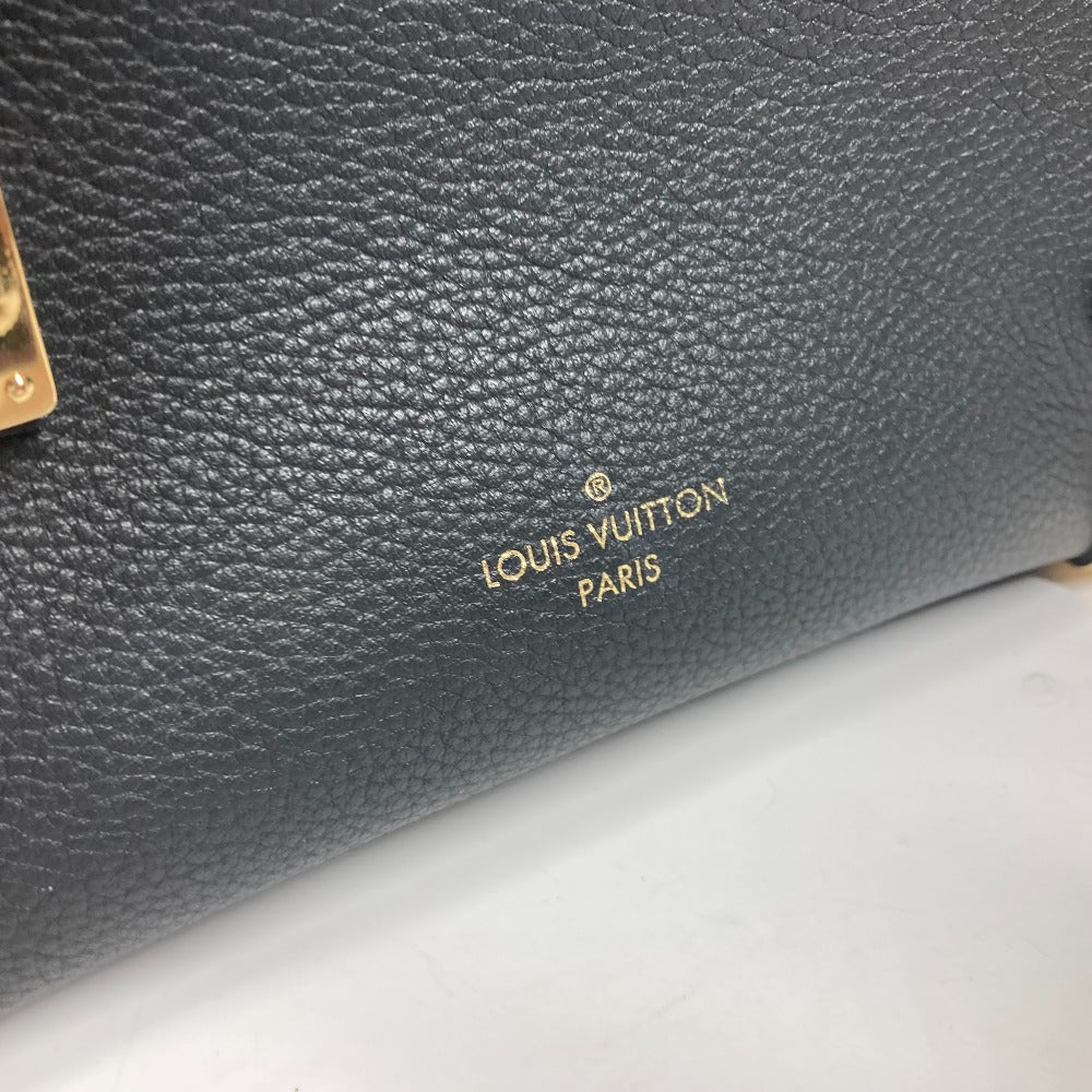 LOUIS VUITTON Handbag M23817 Leather , Grained Calf Leather black Clutch bag pouch Side Trunk PM Women