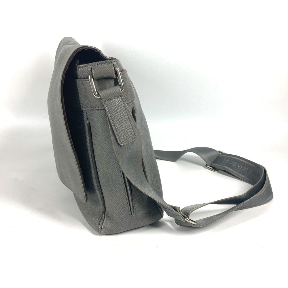 LOUIS VUITTON Shoulder Bag Taiga Leather gray Taiga Roman MM mens