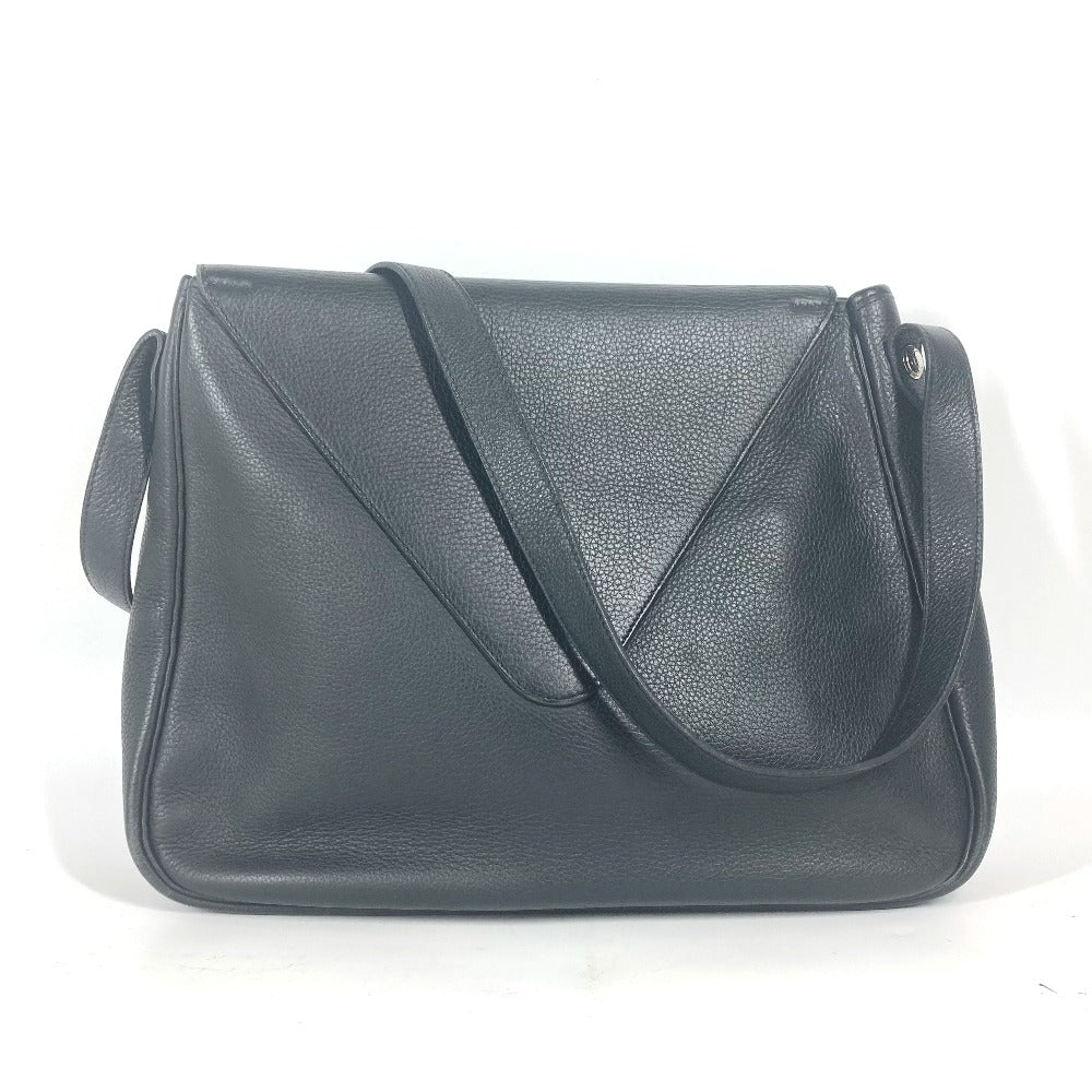 HERMES Shoulder Bag leather black Serie Christine unisex(Unisex)