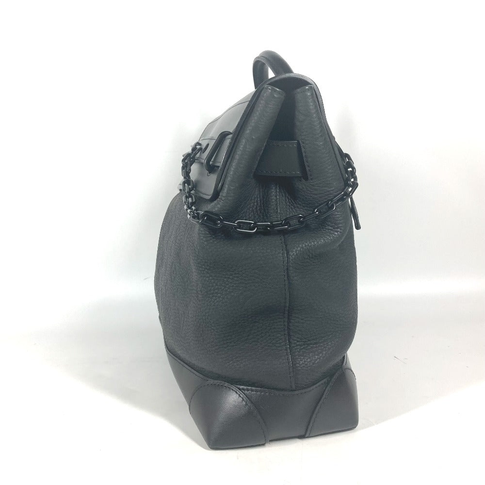 LOUIS VUITTON Shoulder Bag Taurillon Clemence Leather black Monogram Steamer PM mens