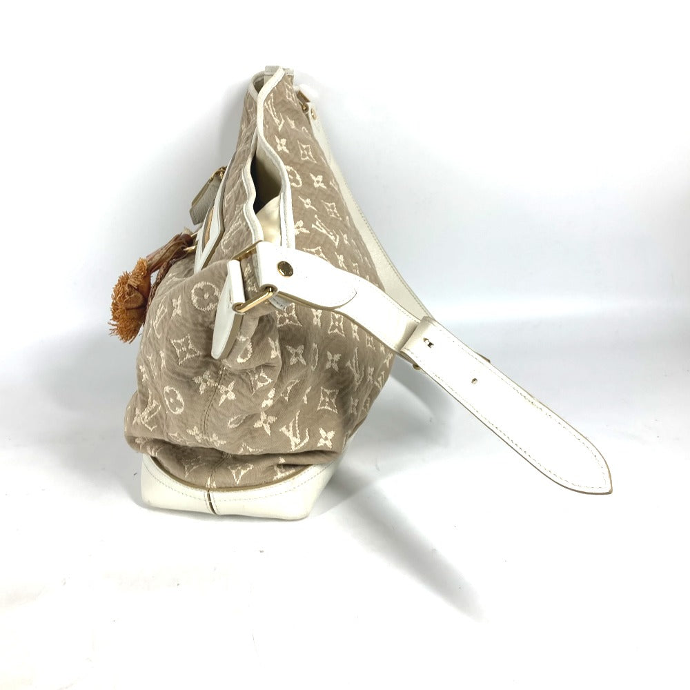 LOUIS VUITTON Shoulder Bag Cotton, Leather beige Monogram Sabia Buzzus PM Women