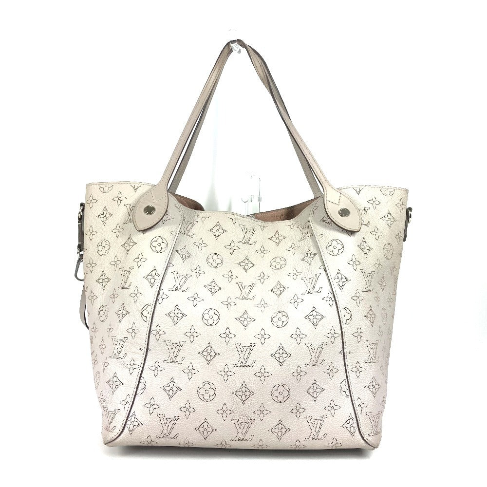 LOUIS VUITTON Shoulder Bag monogram mahina leather Greige type Monogram Mahina Hina MM Women
