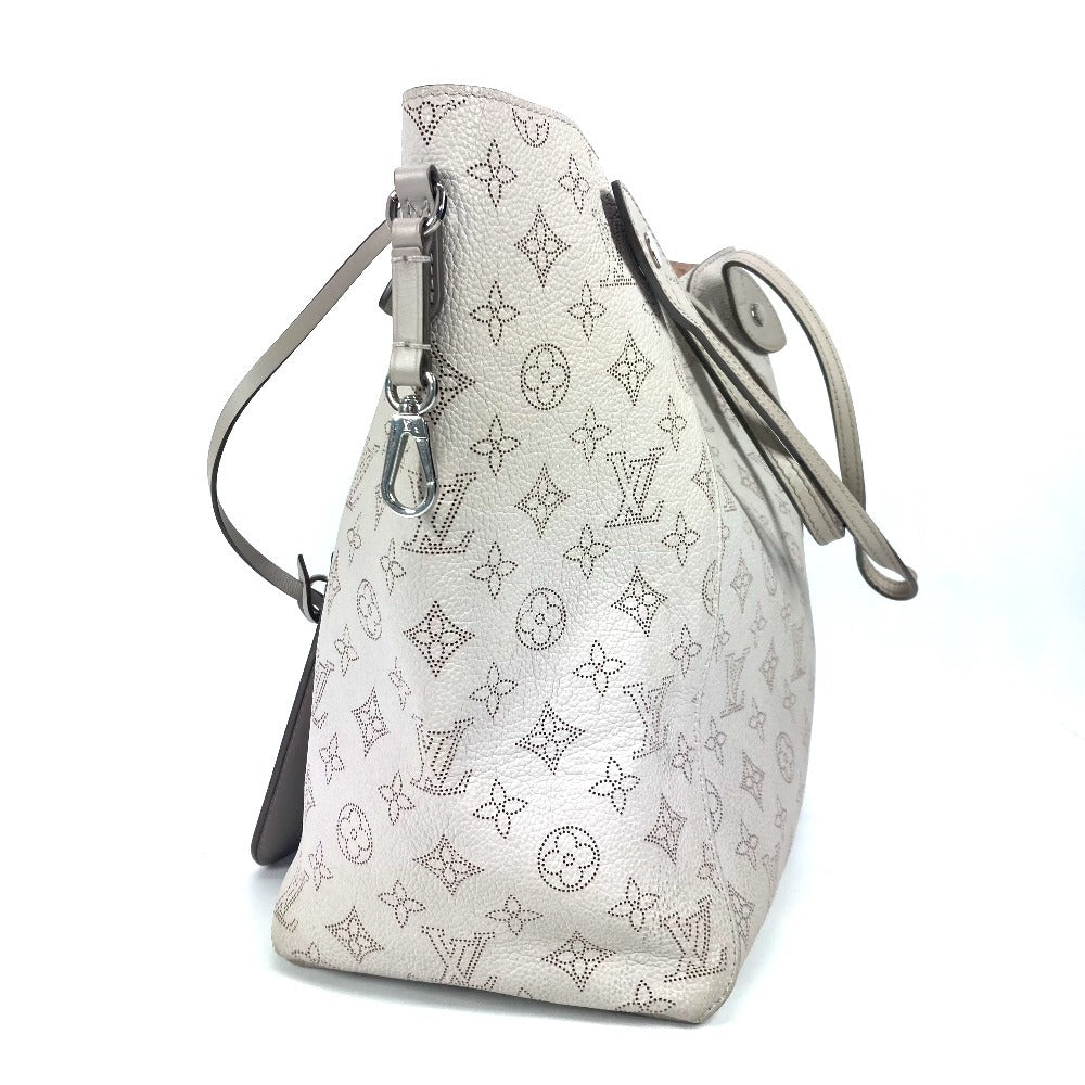 LOUIS VUITTON Shoulder Bag monogram mahina leather Greige type Monogram Mahina Hina MM Women