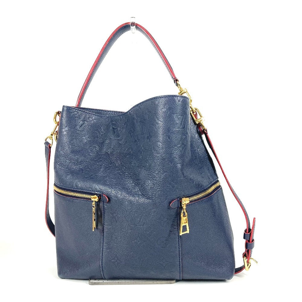 LOUIS VUITTON Shoulder Bag Monogram Ann Platt Leather Navy Monogram Ann Platt Merry Women