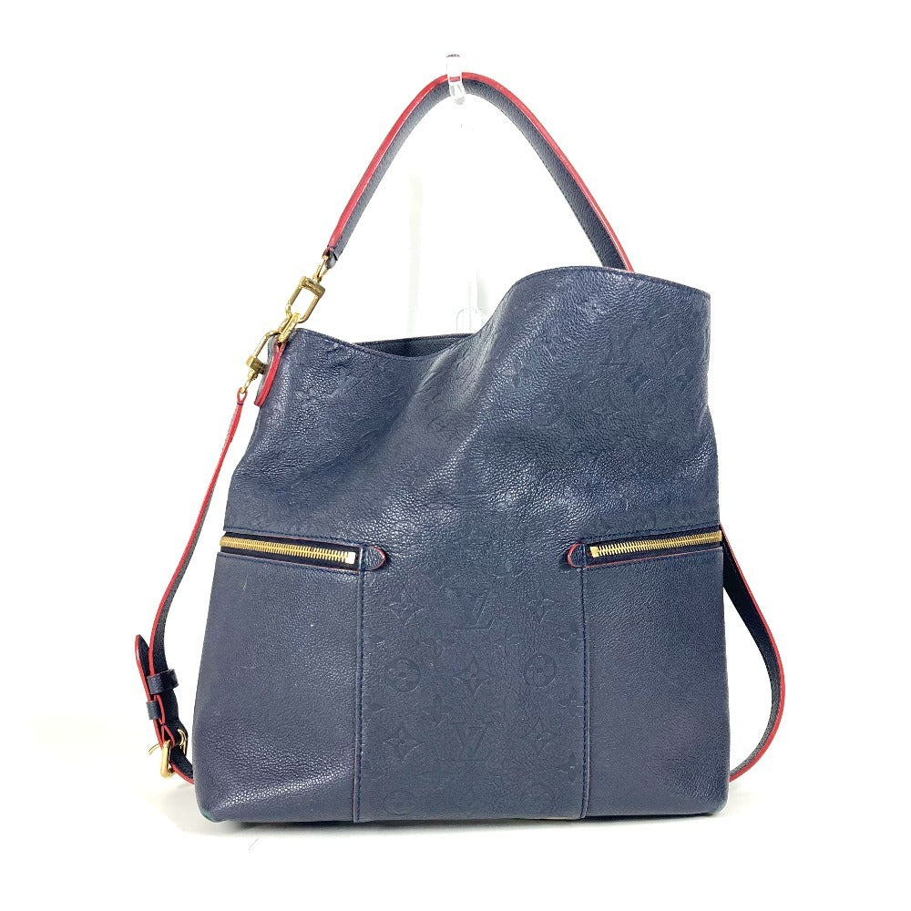 LOUIS VUITTON Shoulder Bag Monogram Ann Platt Leather Navy Monogram Ann Platt Merry Women