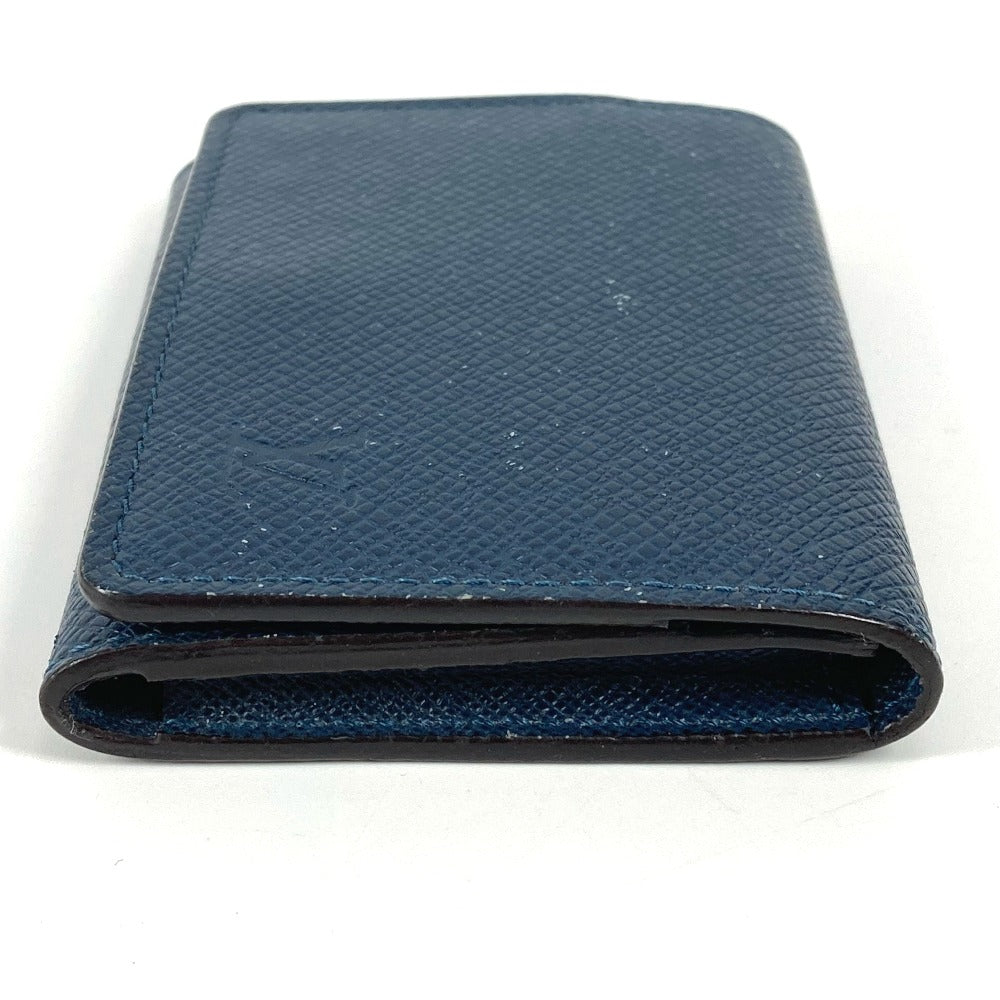 LOUIS VUITTON Card Case Taiga Leather Navy Taiga Envelope Carte de Visite MM