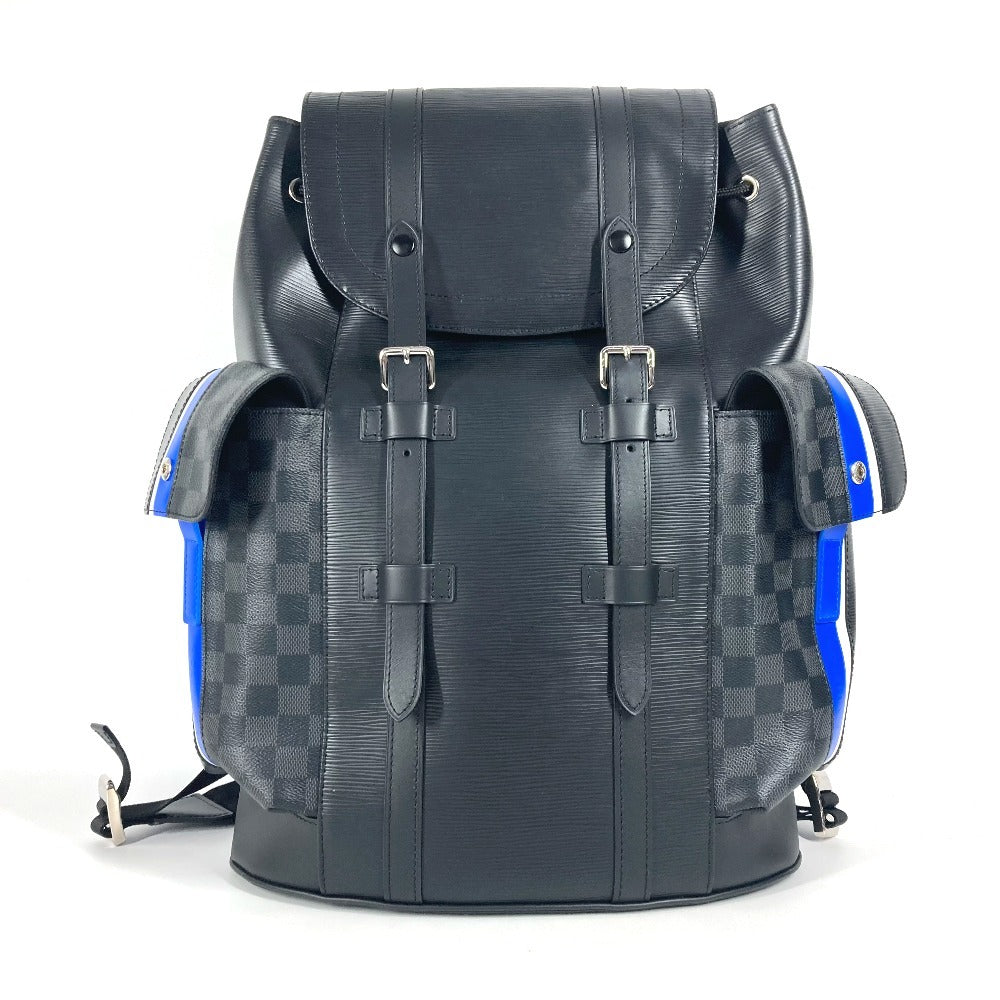 LOUIS VUITTON Backpack Epi Leather, Monogram Eclipse Canvas black Epi Monogram Eclipse Christopher PM