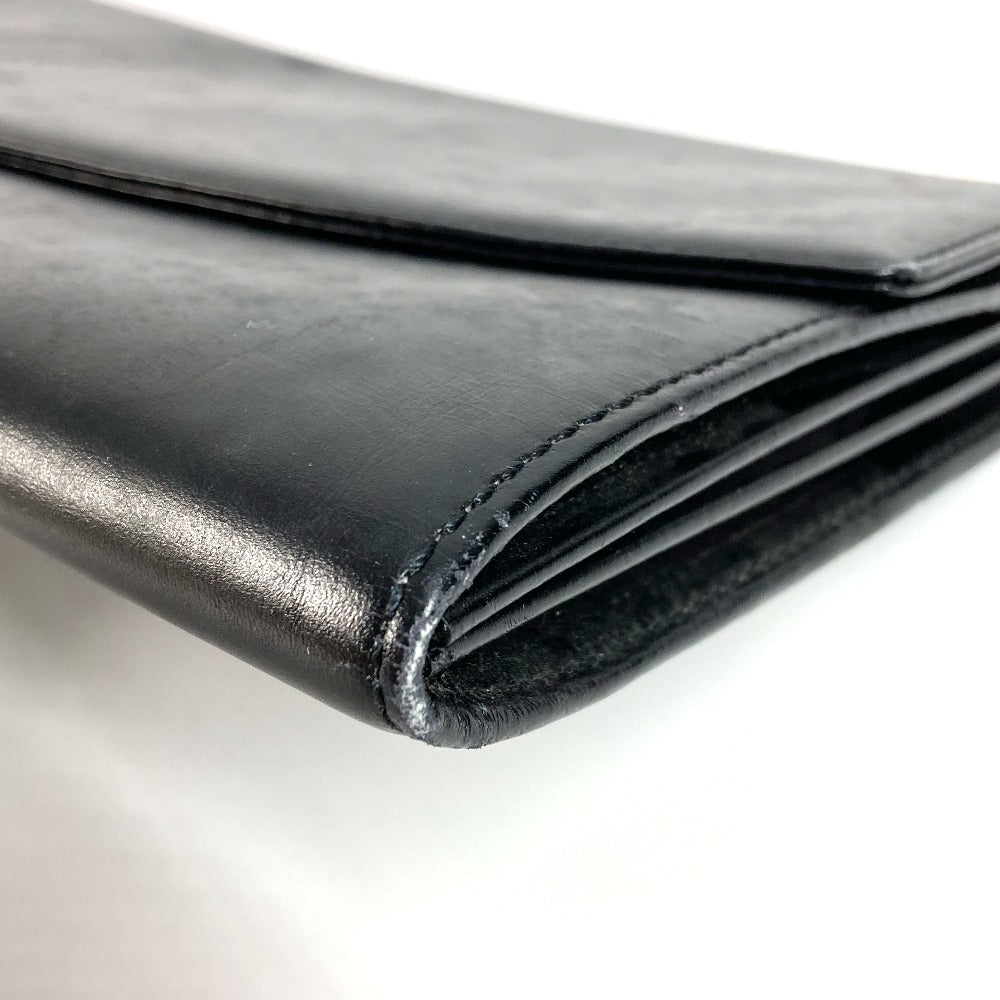 LOUIS VUITTON Clutch bag leather black Opera line Mycenae