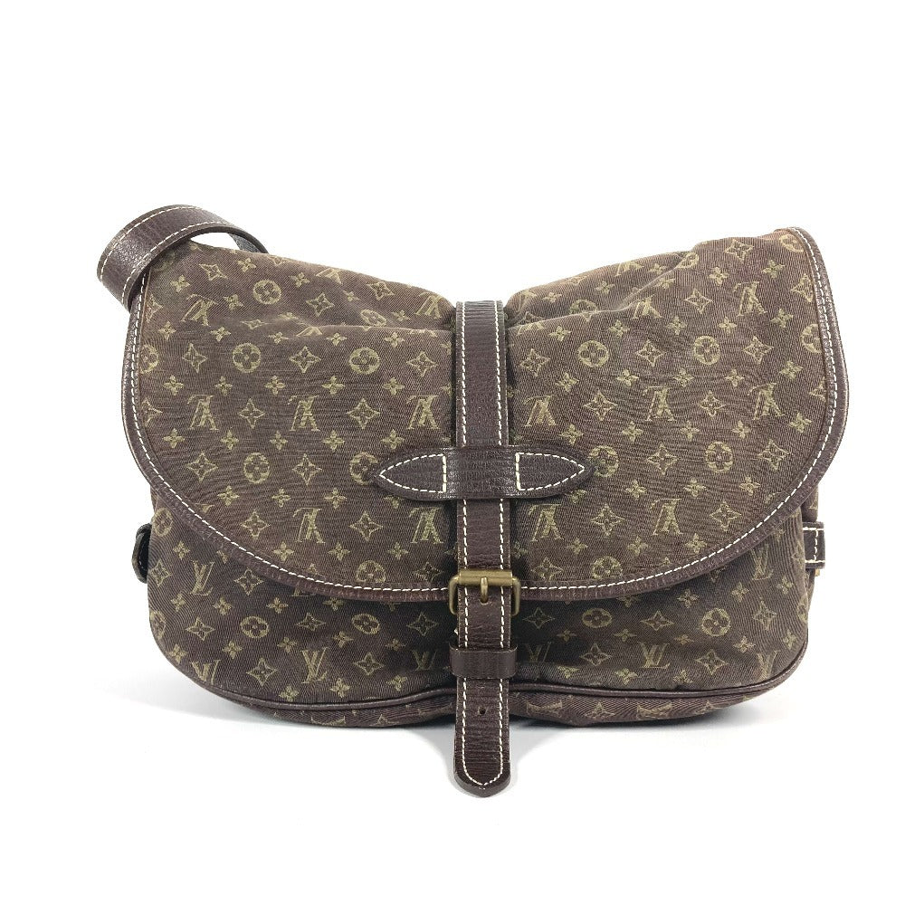 LOUIS VUITTON Shoulder Bag Monogram Mini-LinCanvas Brown Monogram mini run Saumur 30