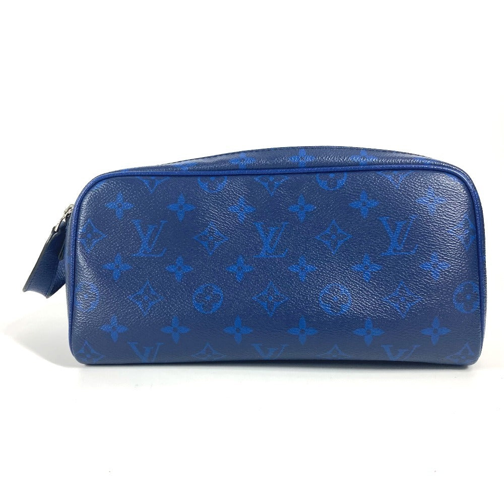 LOUIS VUITTON business bag Taiga Leather, Monogram Canvas blue Taigalama Dop kit