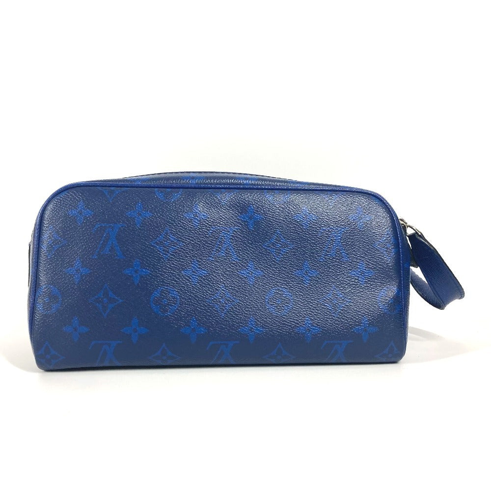 LOUIS VUITTON business bag Taiga Leather, Monogram Canvas blue Taigalama Dop kit