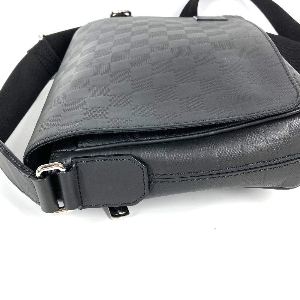 Elegant Women's Shoulder Bag | LOUIS VUITTON Shoulder Bag Damier Anfini Leather black Damier Anfini District PM NV3