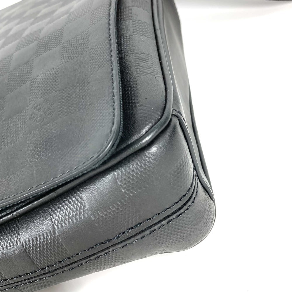 Elegant Women's Shoulder Bag | LOUIS VUITTON Shoulder Bag Damier Anfini Leather black Damier Anfini District PM NV3