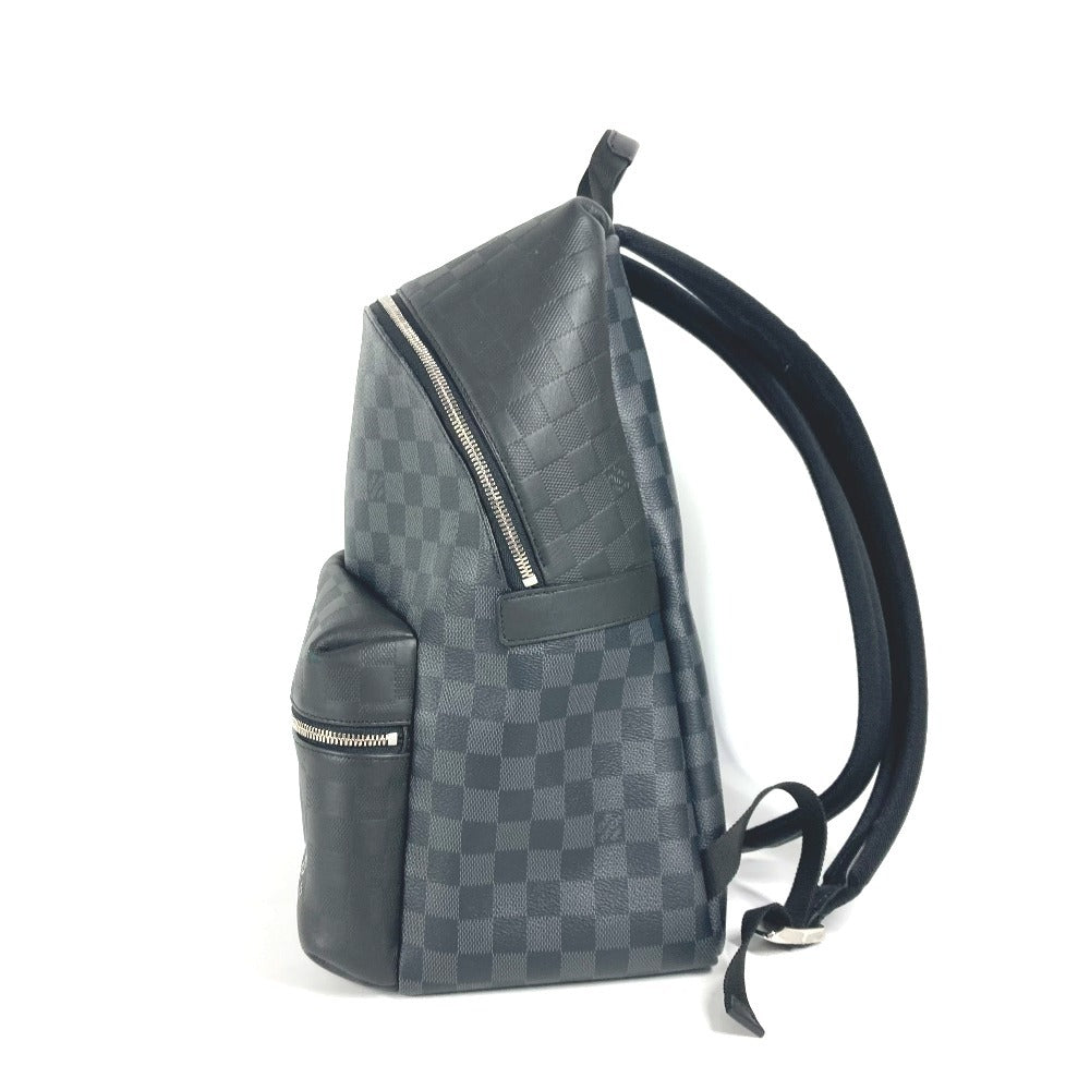 LOUIS VUITTON Backpack Damier Infini Leather , Damier Graphite Canvas black Damier Squared Discovery Backpack PM