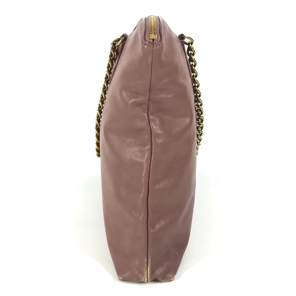 LOUIS VUITTON Shoulder Bag Calf leather pink Lockit Chain
