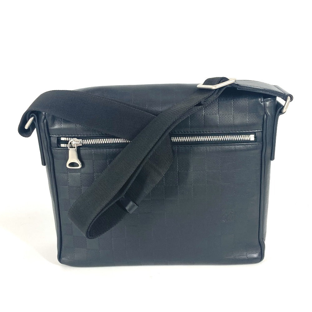 LOUIS VUITTON Shoulder Bag Damier Anfini Leather black Damier Anfini District PM