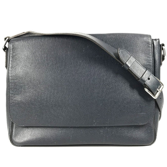 LOUIS VUITTON Shoulder Bag Taiga Leather Navy Taiga Roman MM