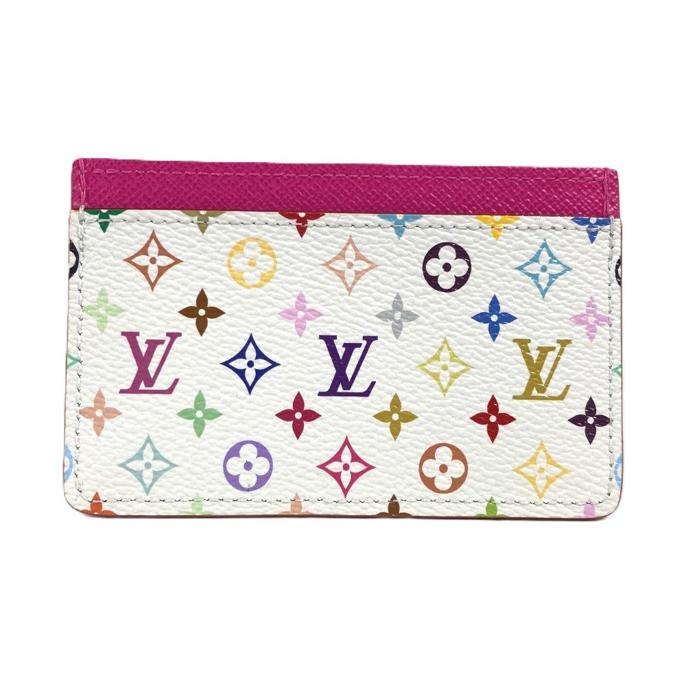 LOUIS VUITTON Card Case Monogram multicolor canvas white Monogram Multicolor Takashi Murakami Porto cult · Simple