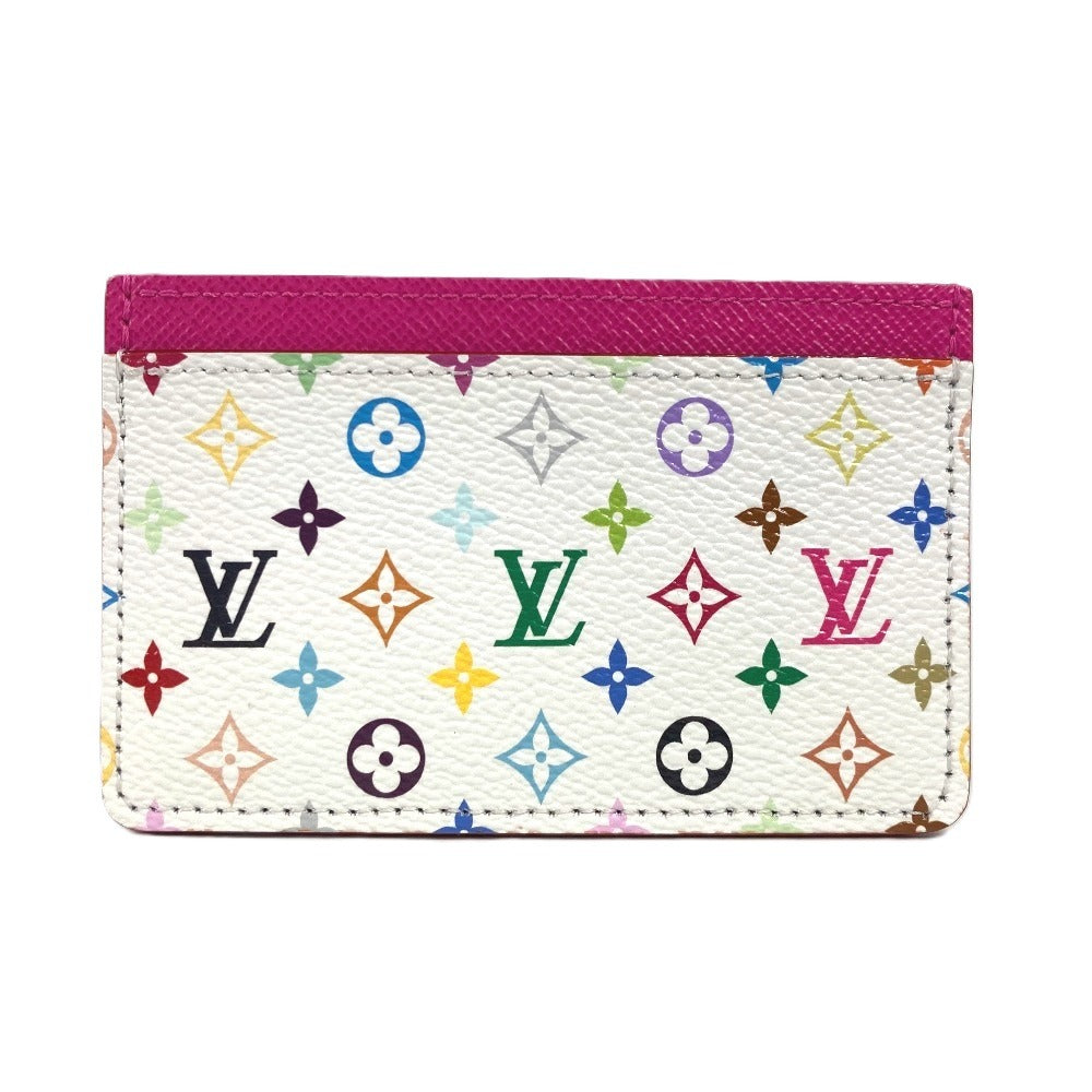 LOUIS VUITTON Card Case Monogram multicolor canvas white Monogram Multicolor Takashi Murakami Porto cult · Simple