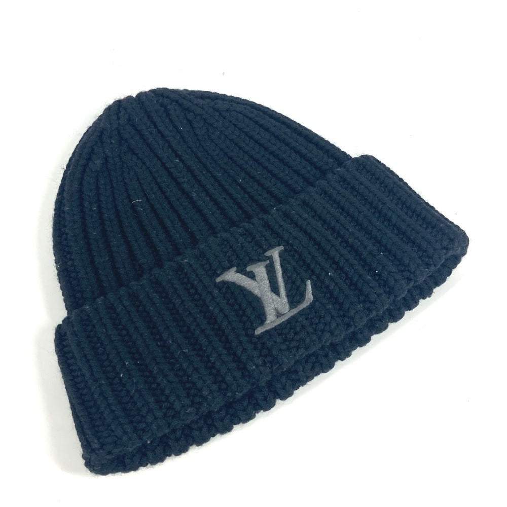 LOUIS VUITTON Knit hat wool black Beanie Only LV