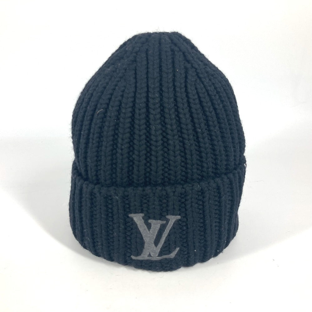 LOUIS VUITTON Knit hat wool black Beanie Only LV