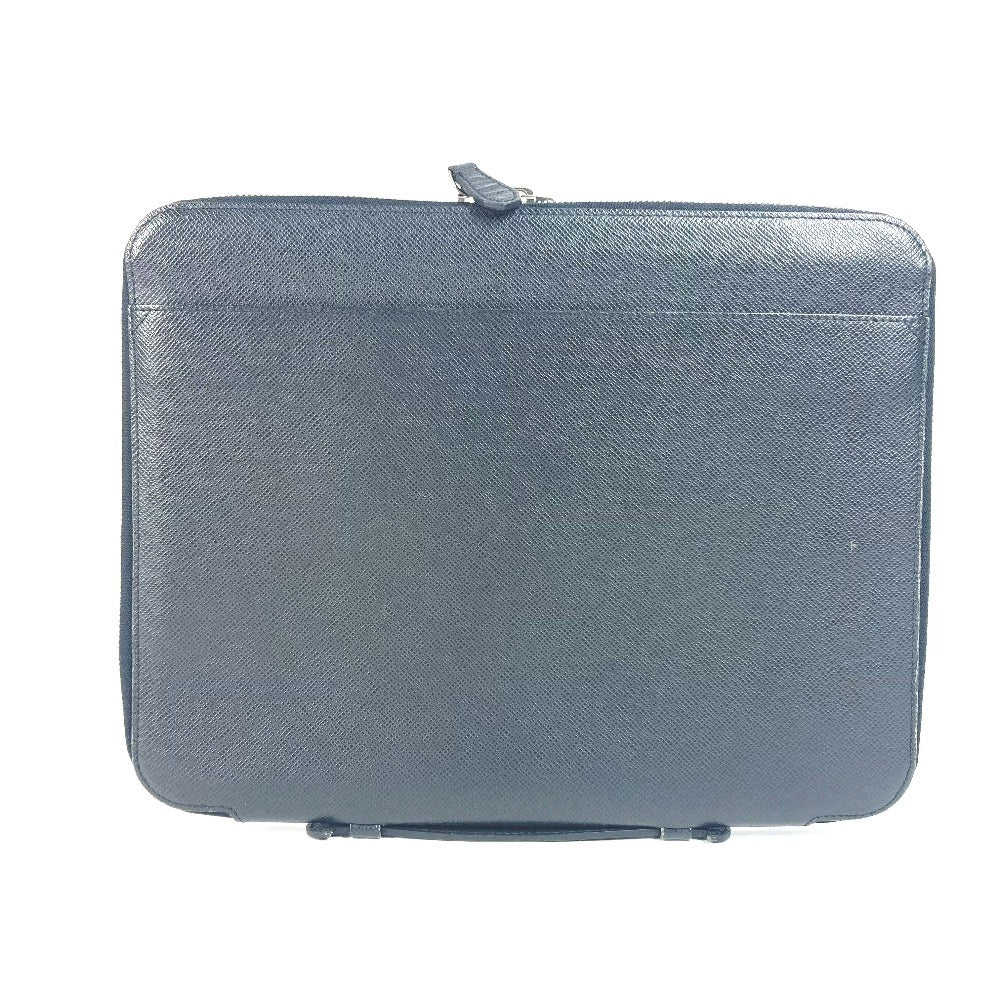 LOUIS VUITTON Clutch bag Taiga Leather black Taiga Vladimir