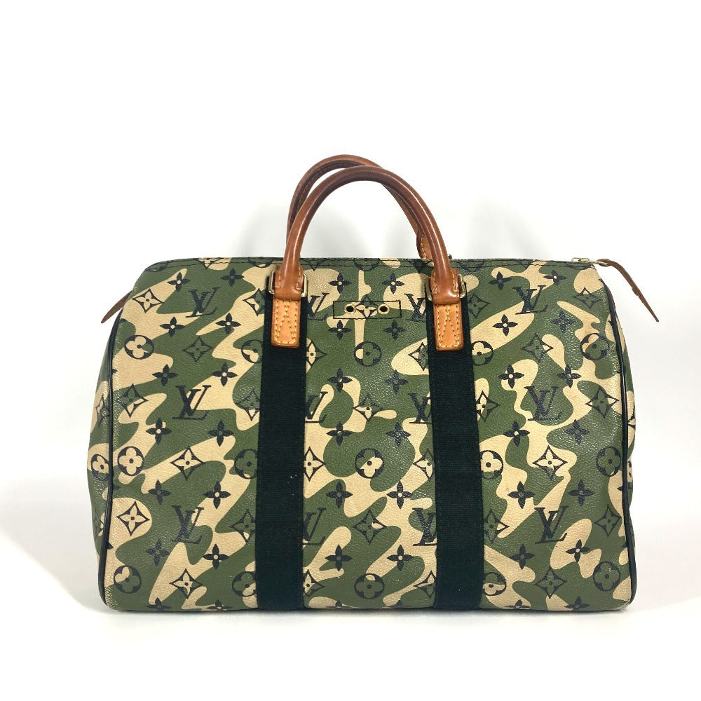 LOUIS VUITTON Handbag , Monogram Canvas green Monogram Flage by Takashi Murakami