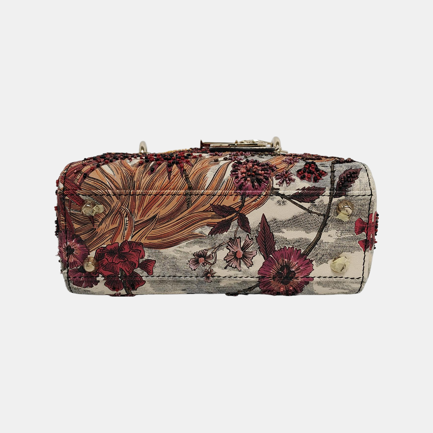 Lady Dior Mini Embroidered Phoenix Cloth Multicolor Handbag