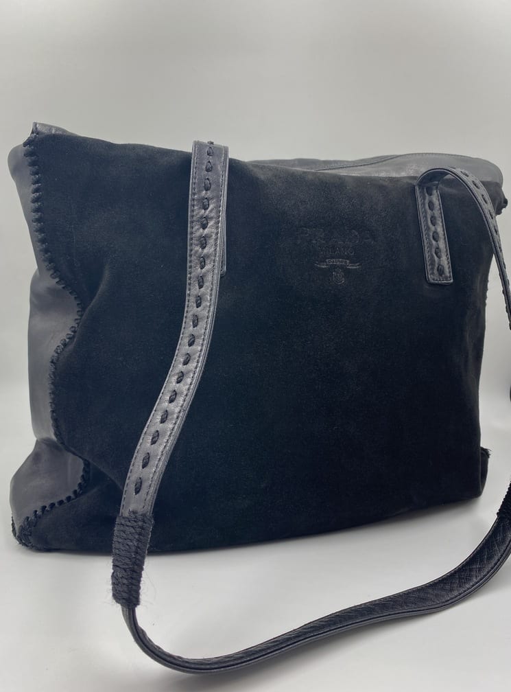 Prada Suede and Leather Tote