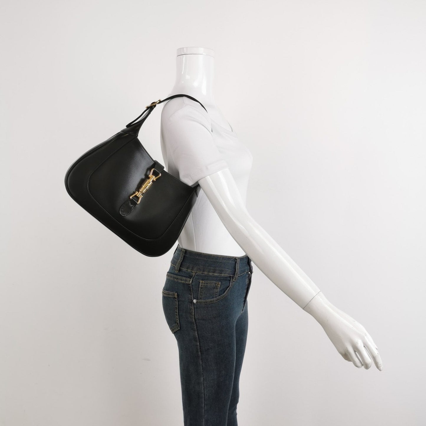 Gucci Jackie 1961 Black Leather Bag Small without Strap