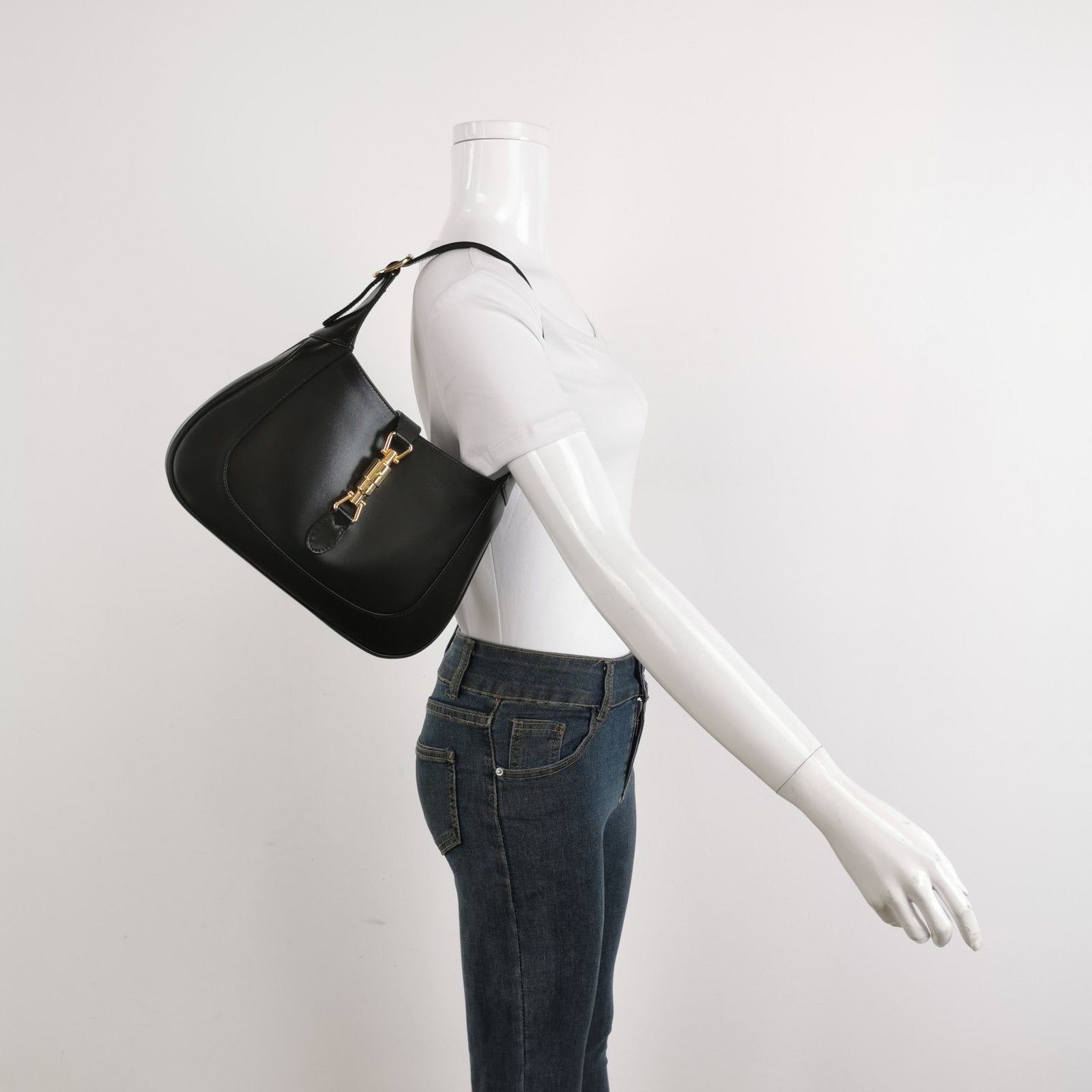 Gucci Jackie 1961 Black Leather Bag Small without Strap