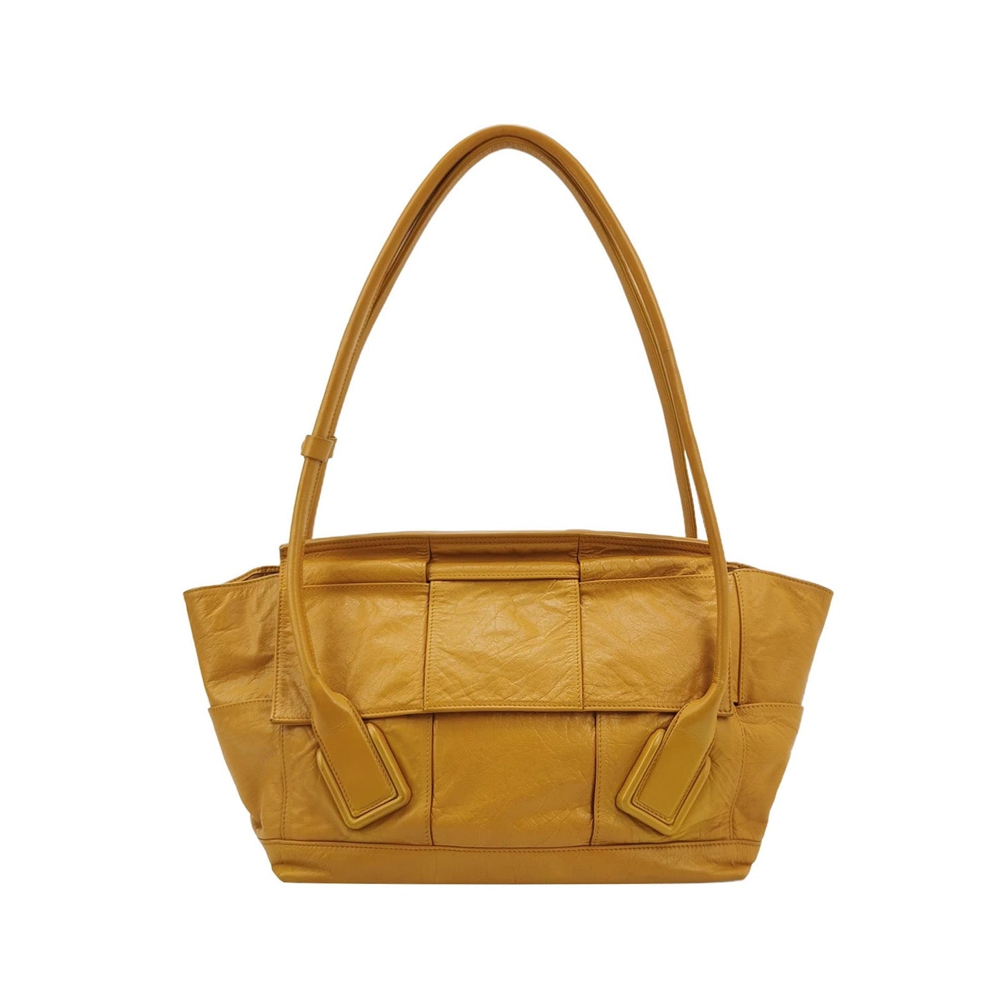 Bottega Veneta Arco Tote Bag Medium Yellow Shiny Calfskin leather