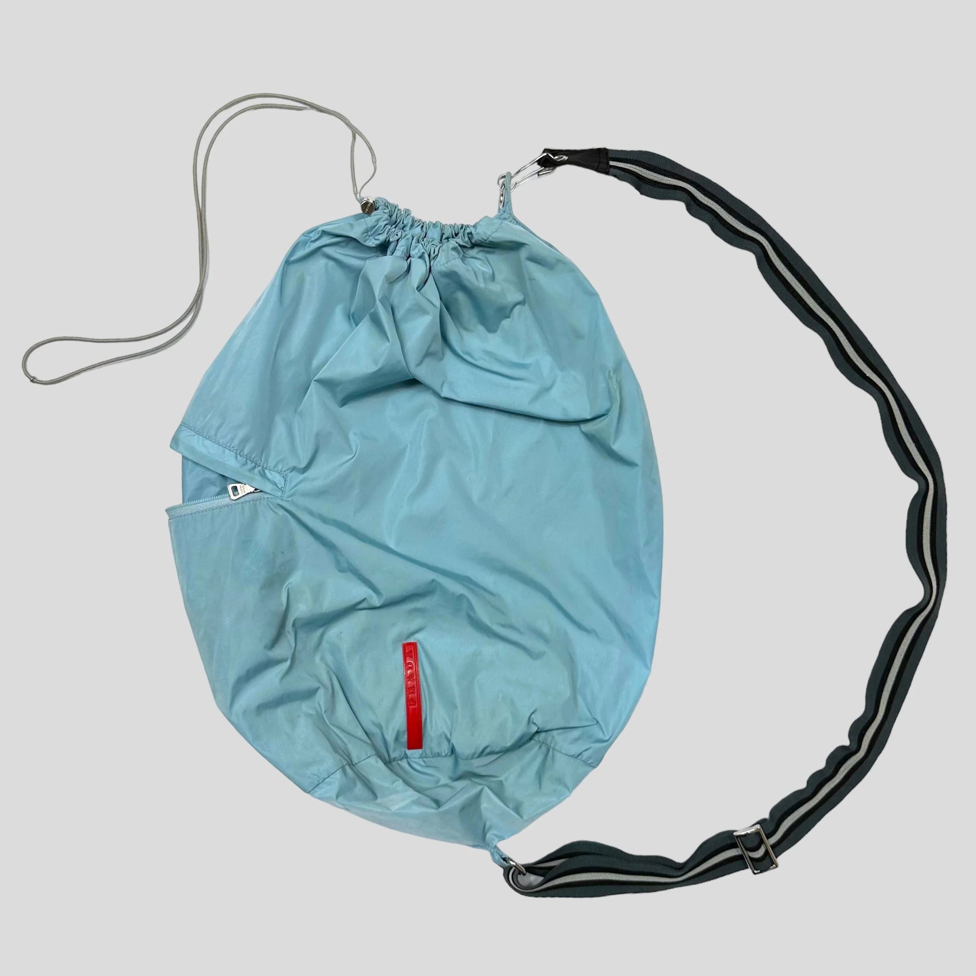 Prada Sport Early 00s Baby Blue Nylon Slingbag