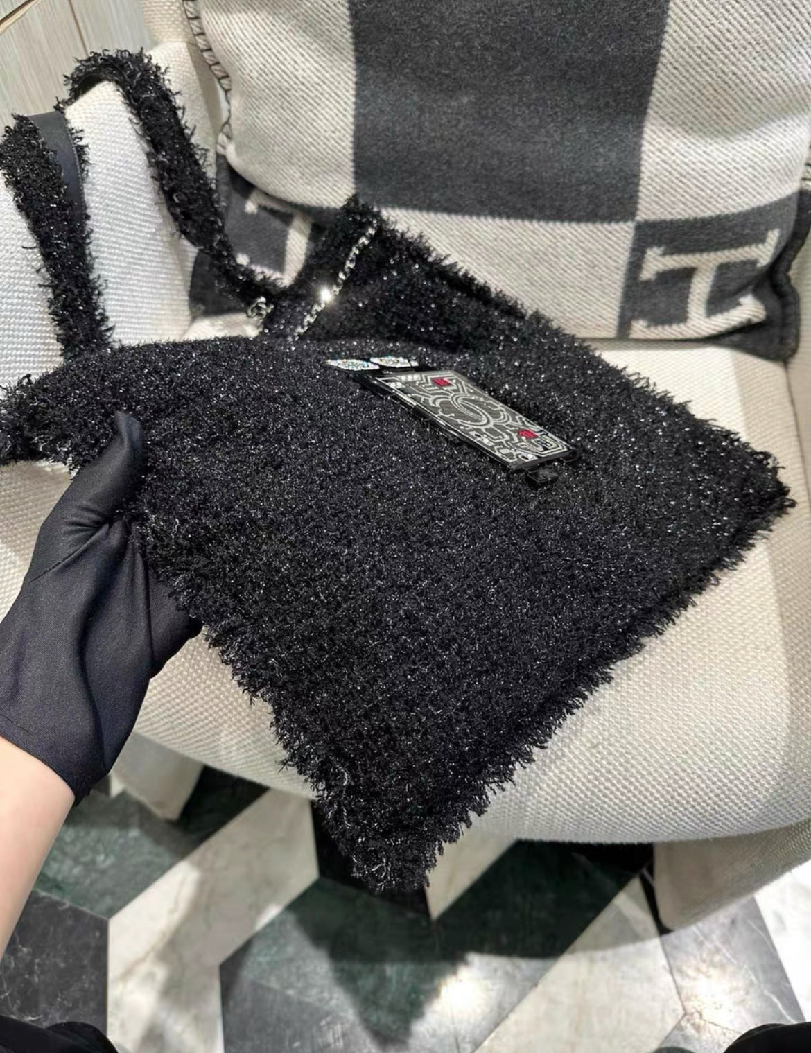 Chanel Spring 2017 Shopping in Fabrics  Robot Tote Bag