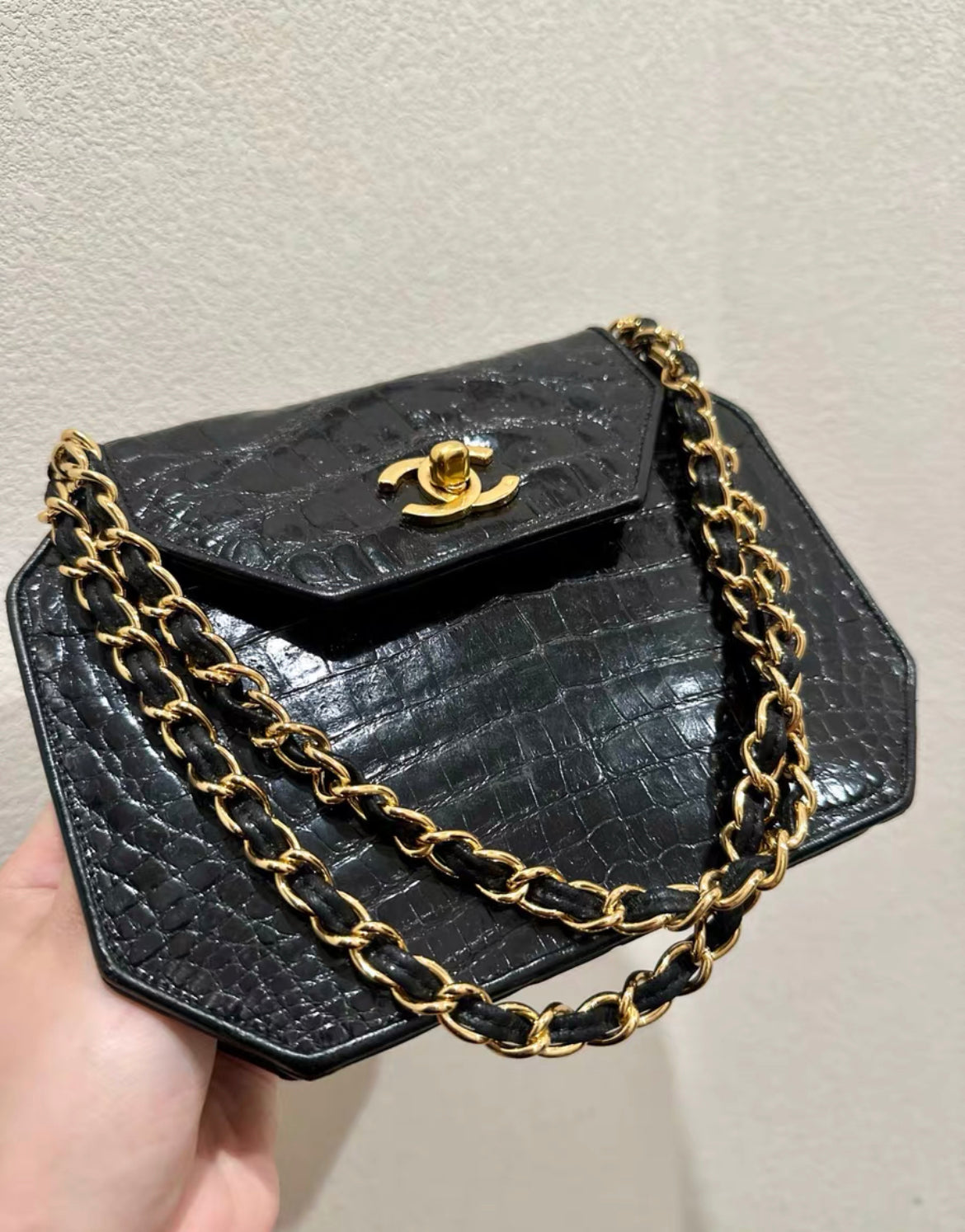 Chanel Crocodile Flap Clutch