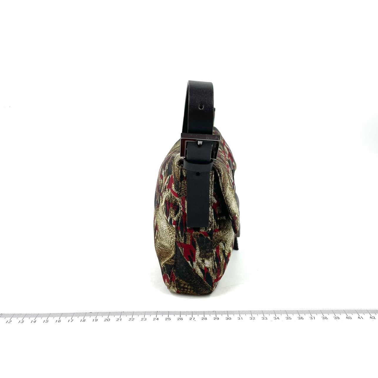 FENDI Baguette Bird Printed Multicolor Canvas Shoulder Bag