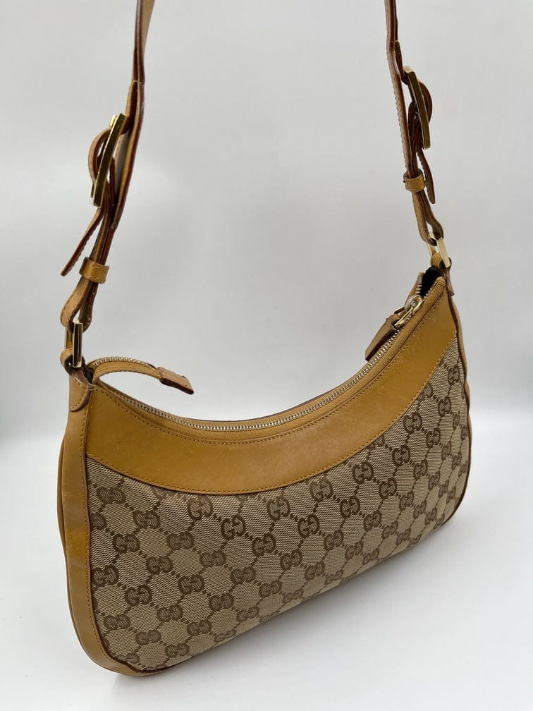 Gucci Jackie Leather Canvas Shoulder Bag Style 19
