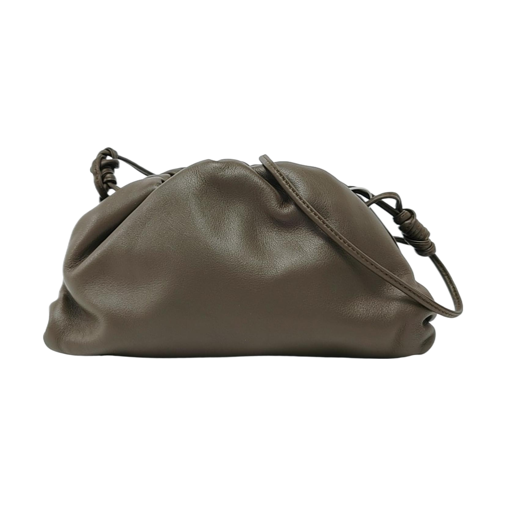 Bottega Veneta Pouch Mini Leather Khaki Dark Green Crossbody Bag