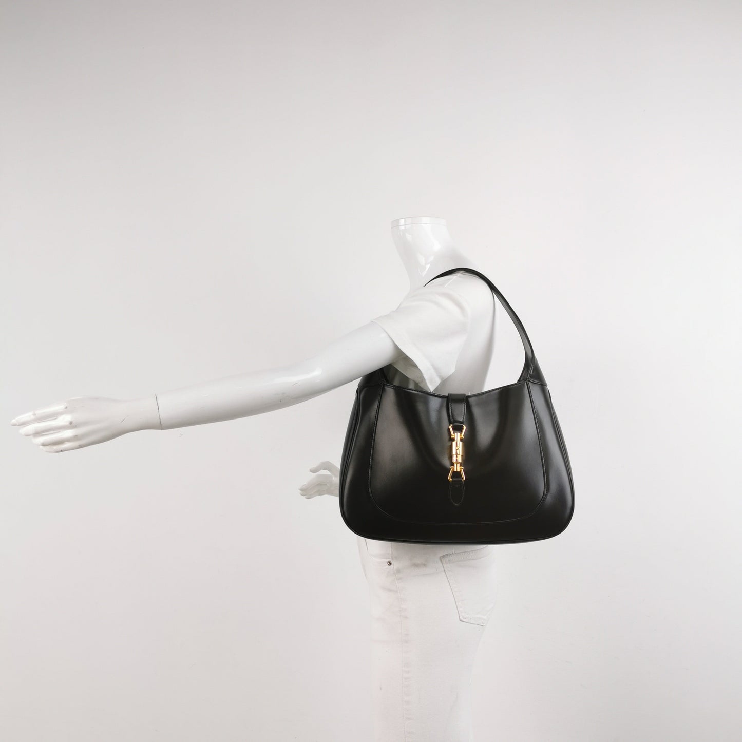 Gucci Jackie 1961 Medium Black Leather Bag No Strap