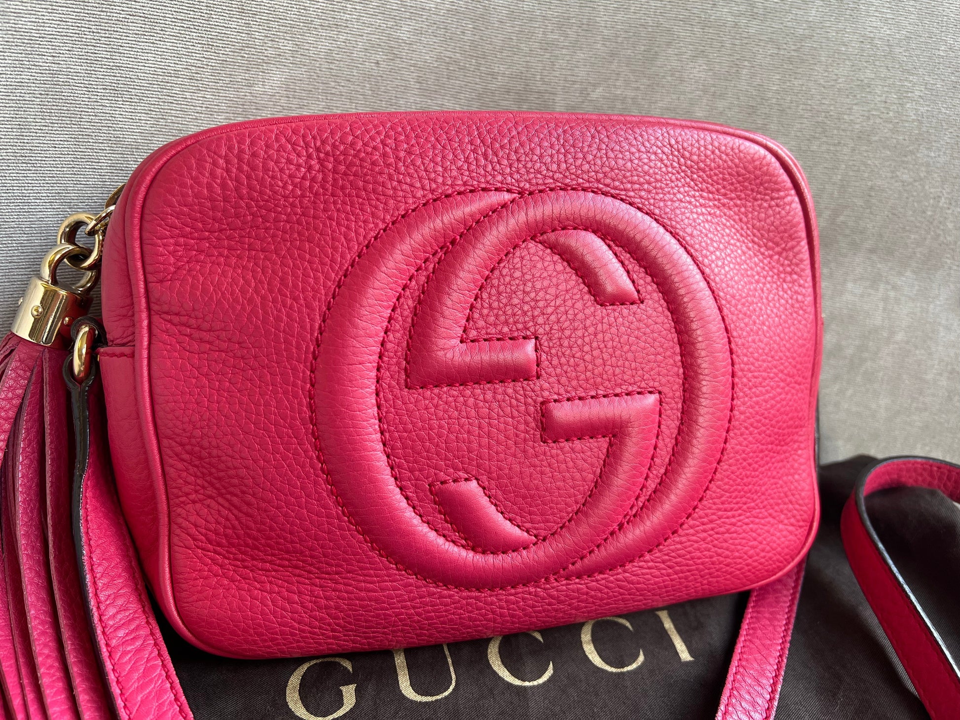 Gucci Soho Pink Leather Shoulder Bag