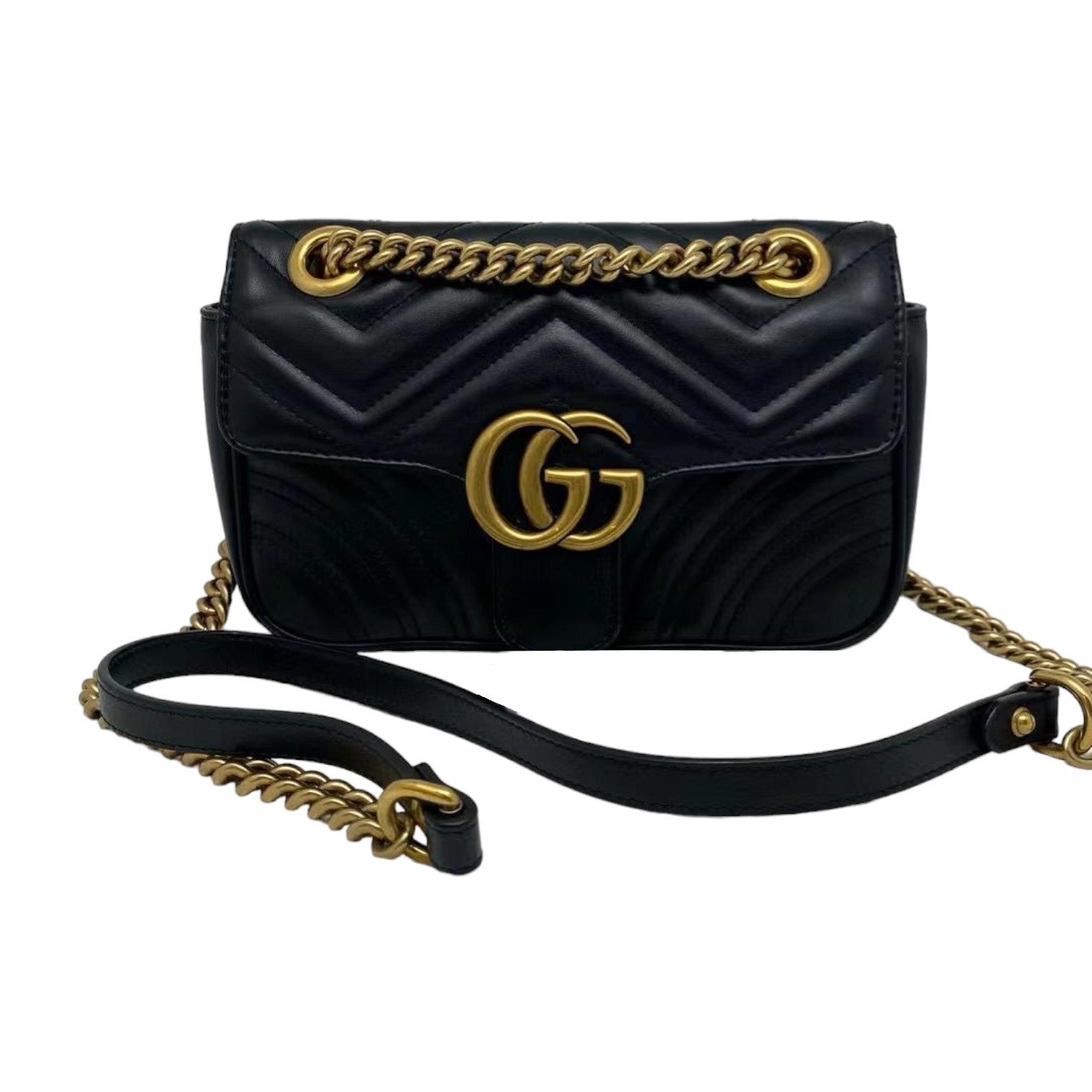 Gucci Chain Leather Shoulder Bag