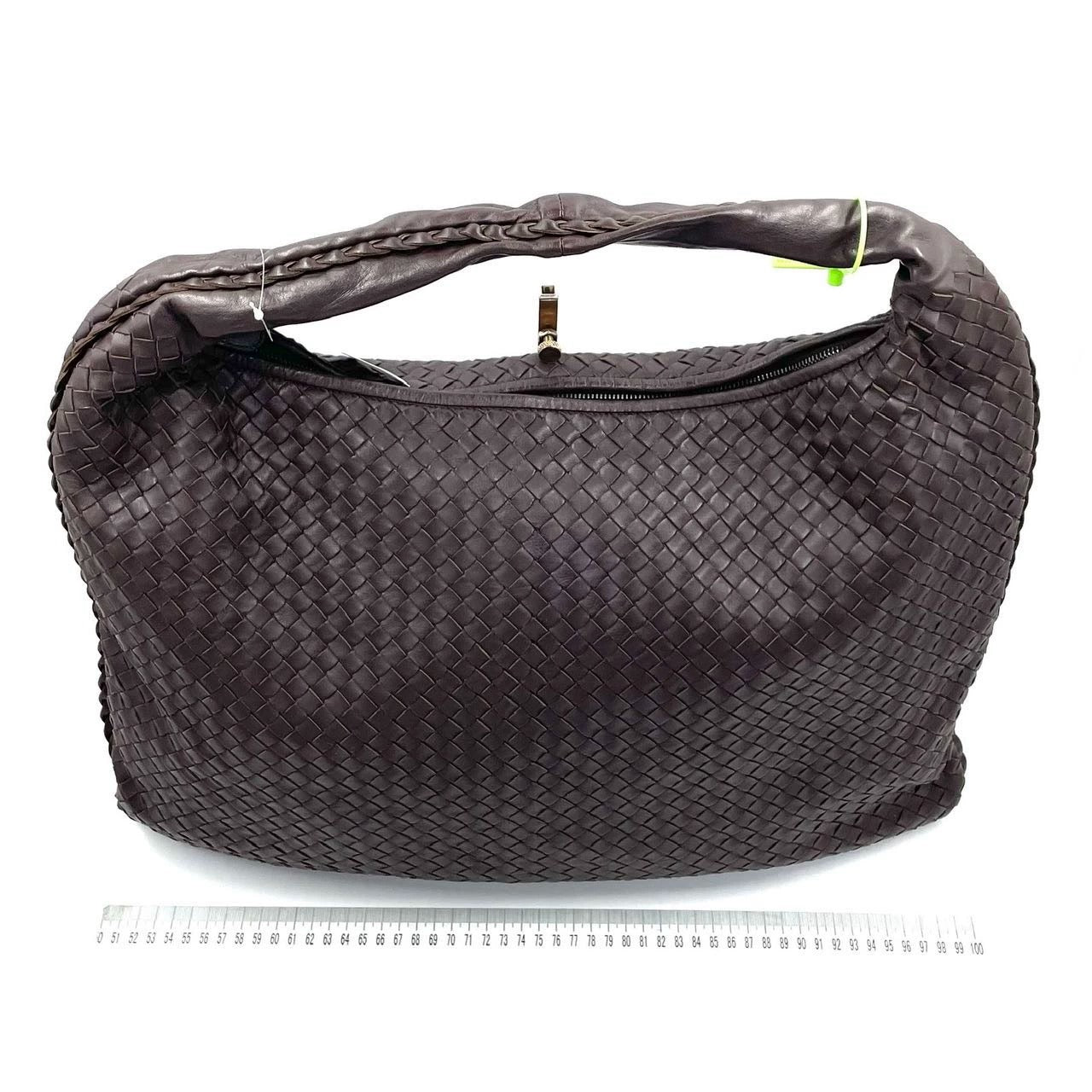 Bottega Veneta Hobo Bag Large Dark Brown Lambskin leather