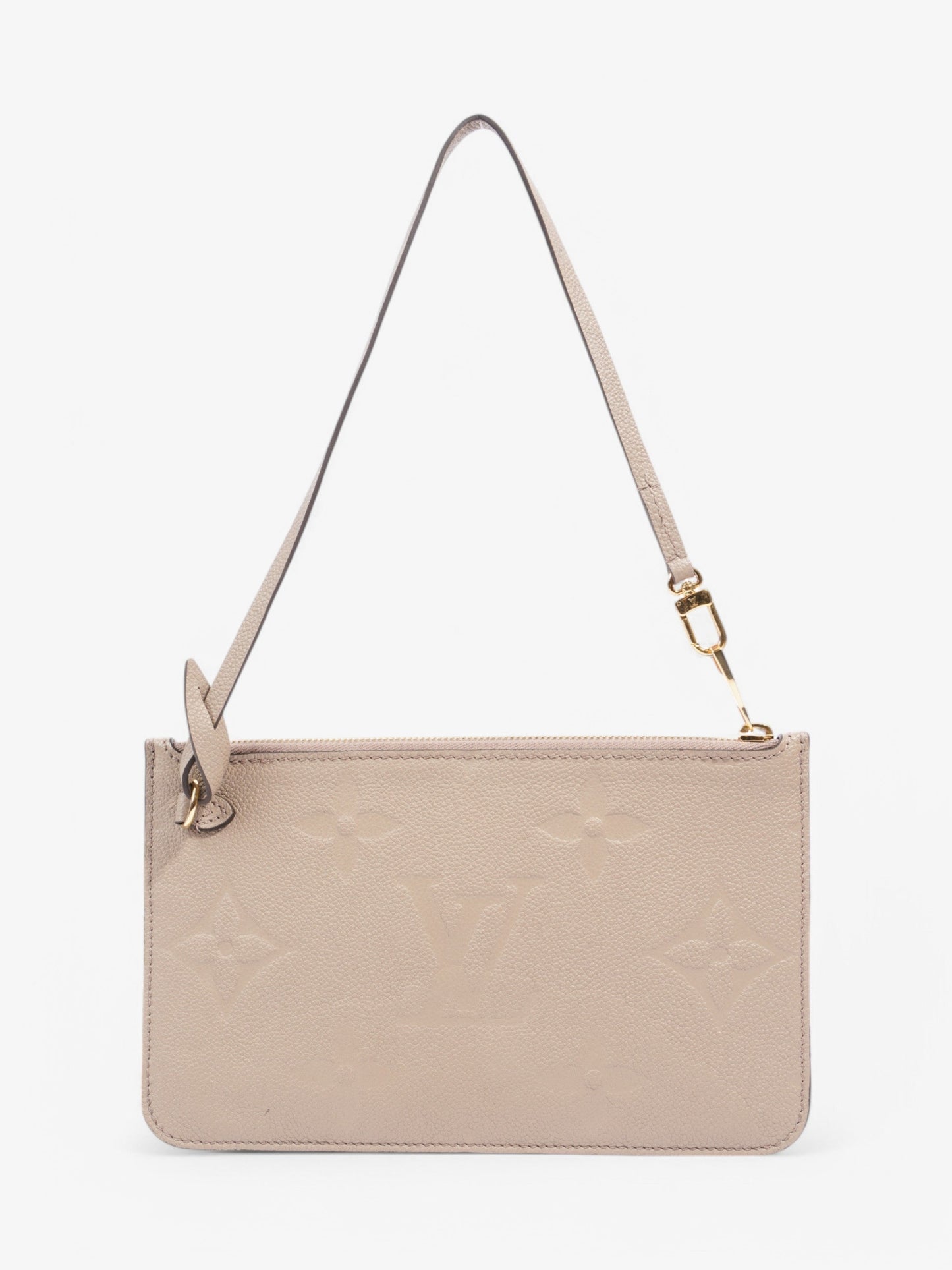 Designer Women's Crossbody Bag | Louis Vuitton Neverful Pochette Taupe / Monogram Empriente Empreinte Leather