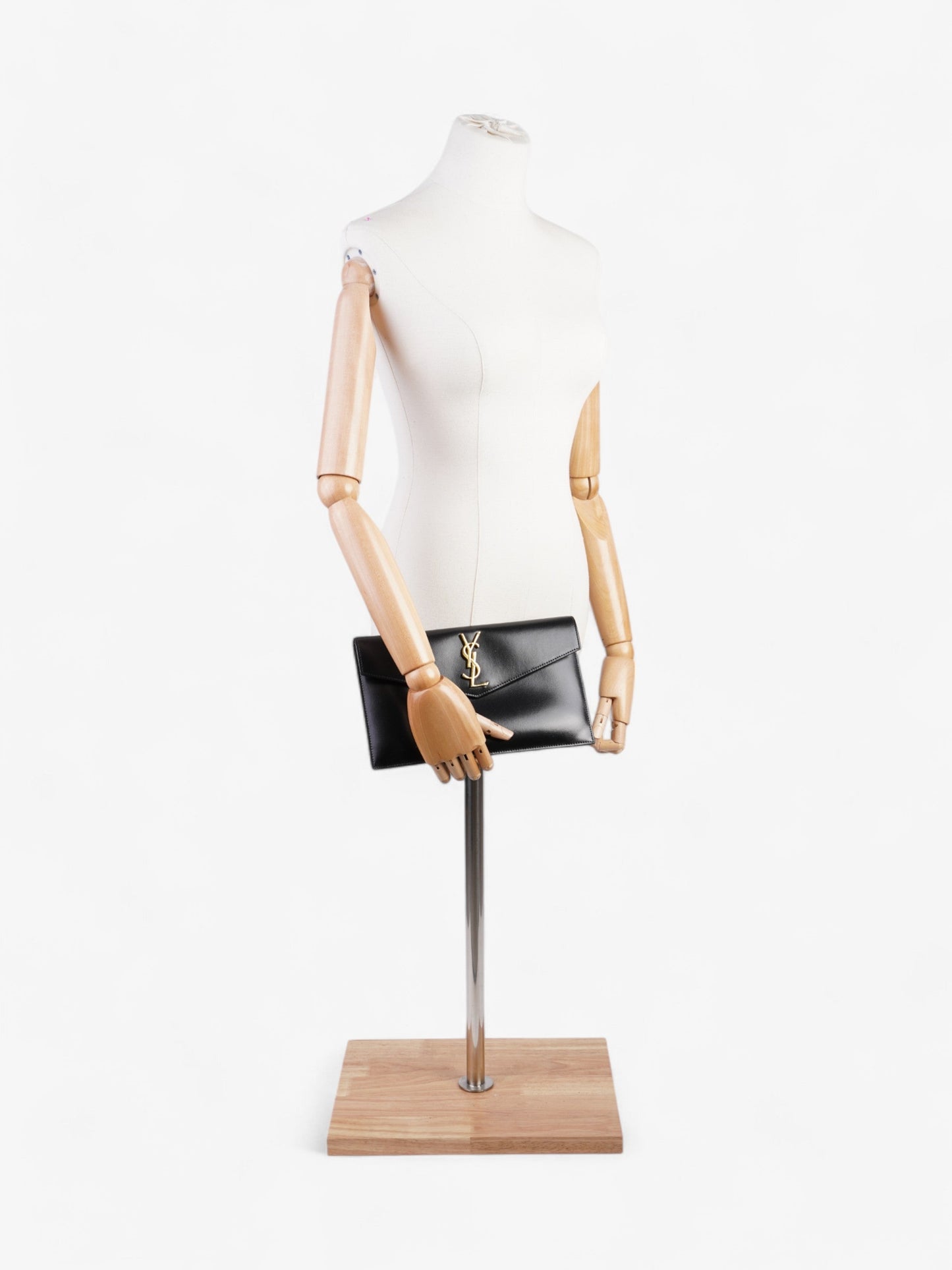 Saint Laurent Uptown Pouch Black Leather