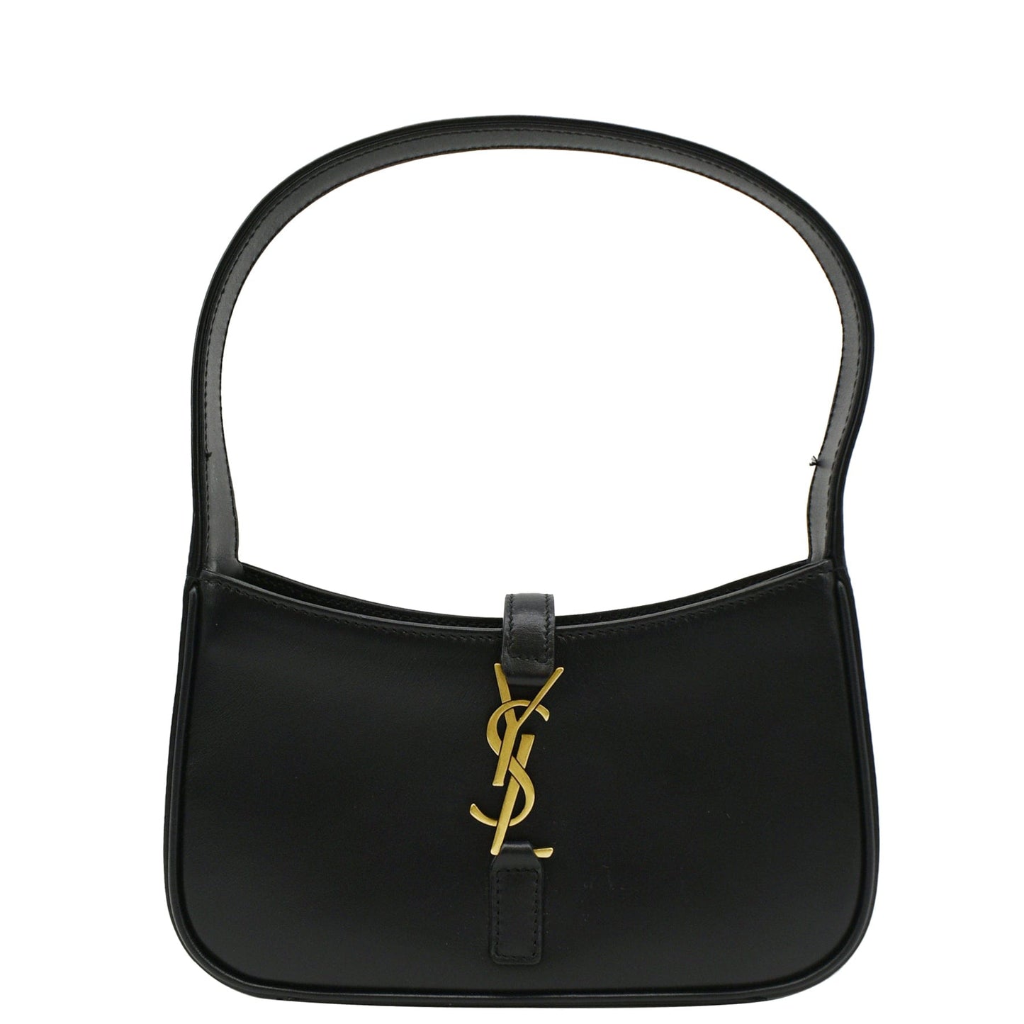 SAINT LAURENT Le 5 A 7 Mini Leather Shoulder Bag Black