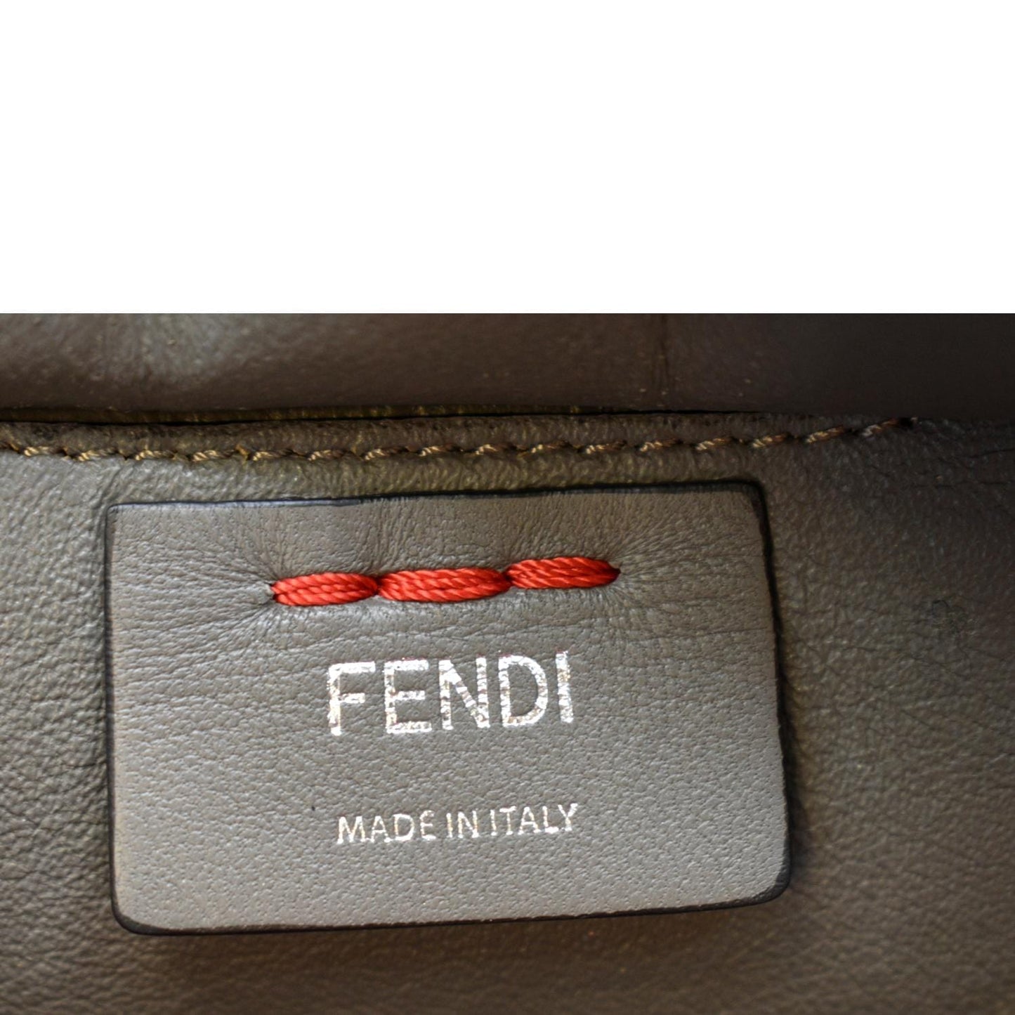 FENDI Kan I F Logo Python Leather Shoulder Bag Black
