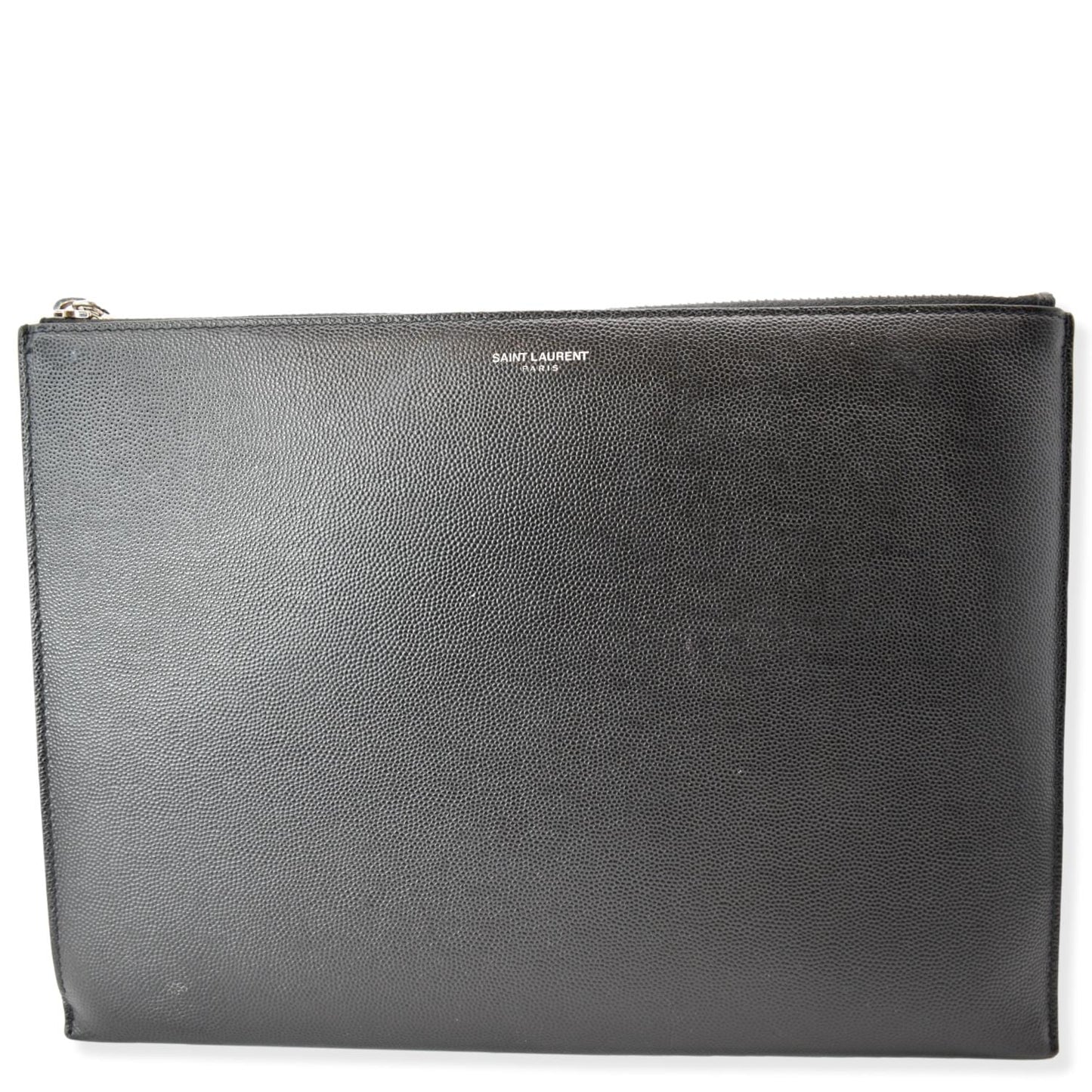 Saint Laurent Grain Leather Pouch Black