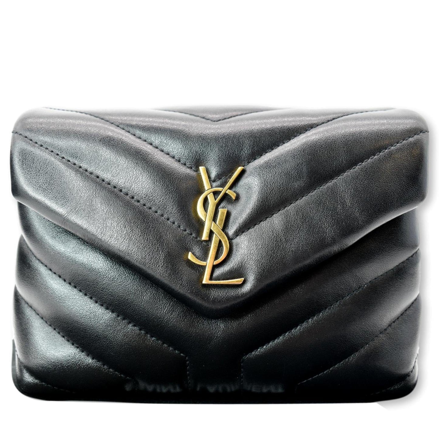 SAINT LAURENT Small Loulou Matelasse Leather Shoulder Bag Black