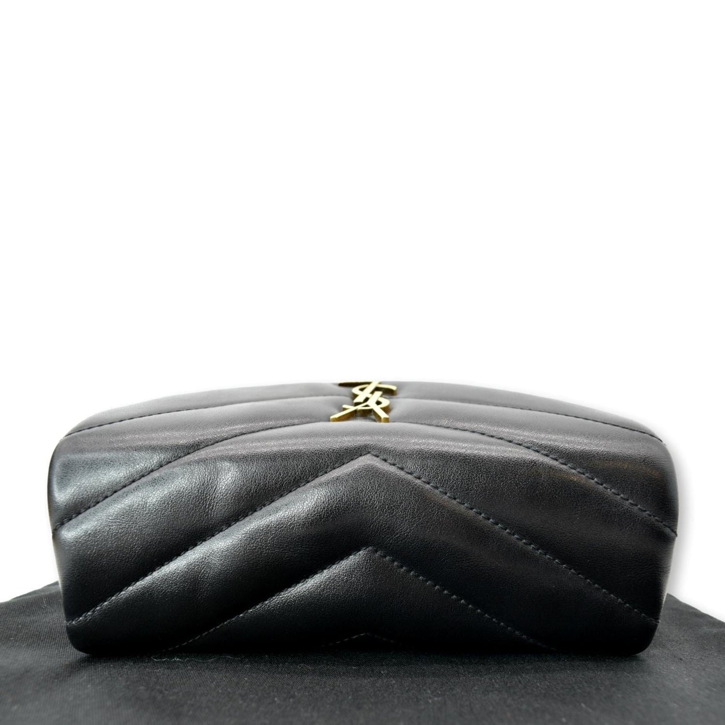 SAINT LAURENT Small Loulou Matelasse Leather Shoulder Bag Black